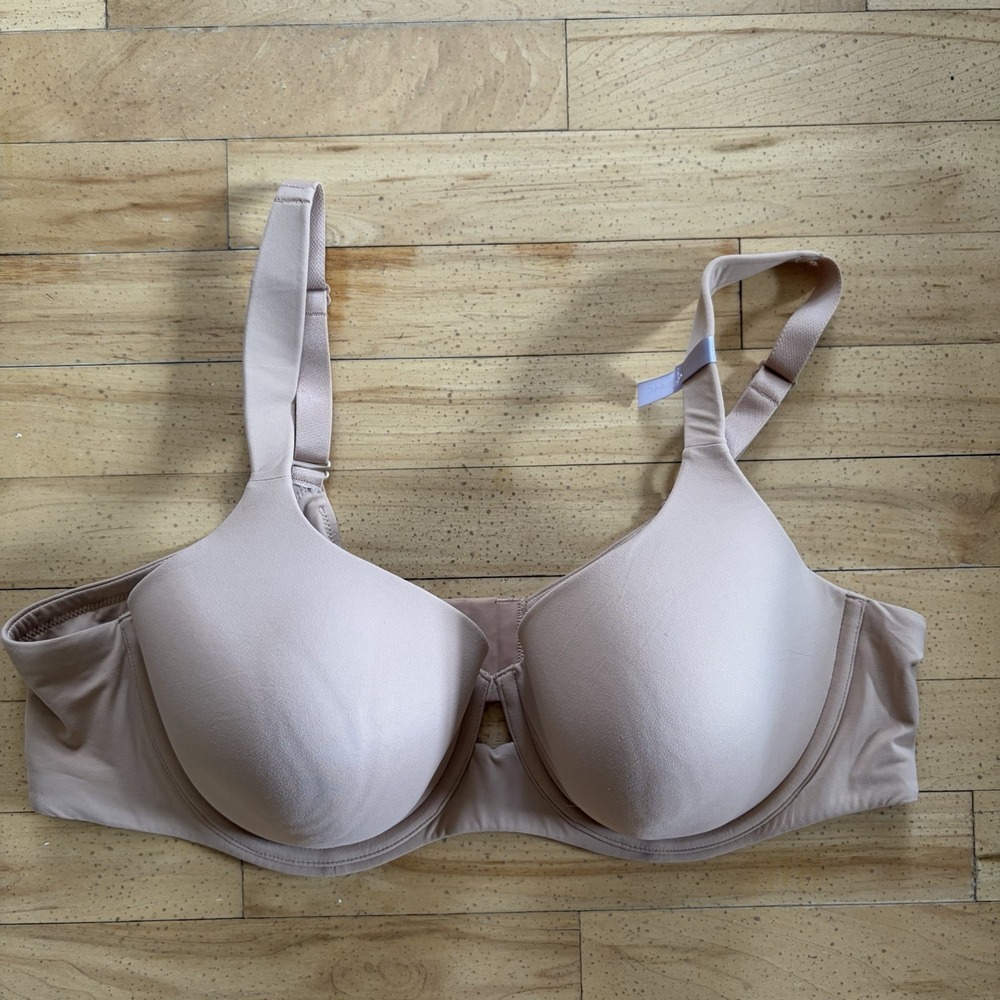 Ambrielle 44C Bra Tan Super Soft Full Coverage Underwire Back Closure Women's